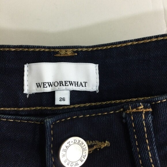 We Wore What Women Danielle Button Fly High Rise Skinny Denim Jeans Black 26 NWT - Picture 4 of 8